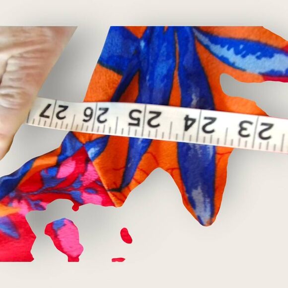 Tracy Evans Womens‎ Top Sz XL V-Neck Long Sleeve Blouse Floral Tropical Resort - Picture 15 of 16